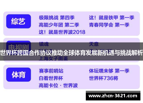 世界杯跨国合作协议推动全球体育发展新机遇与挑战解析