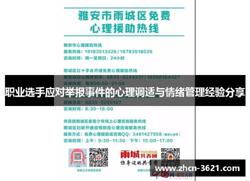 职业选手应对举报事件的心理调适与情绪管理经验分享